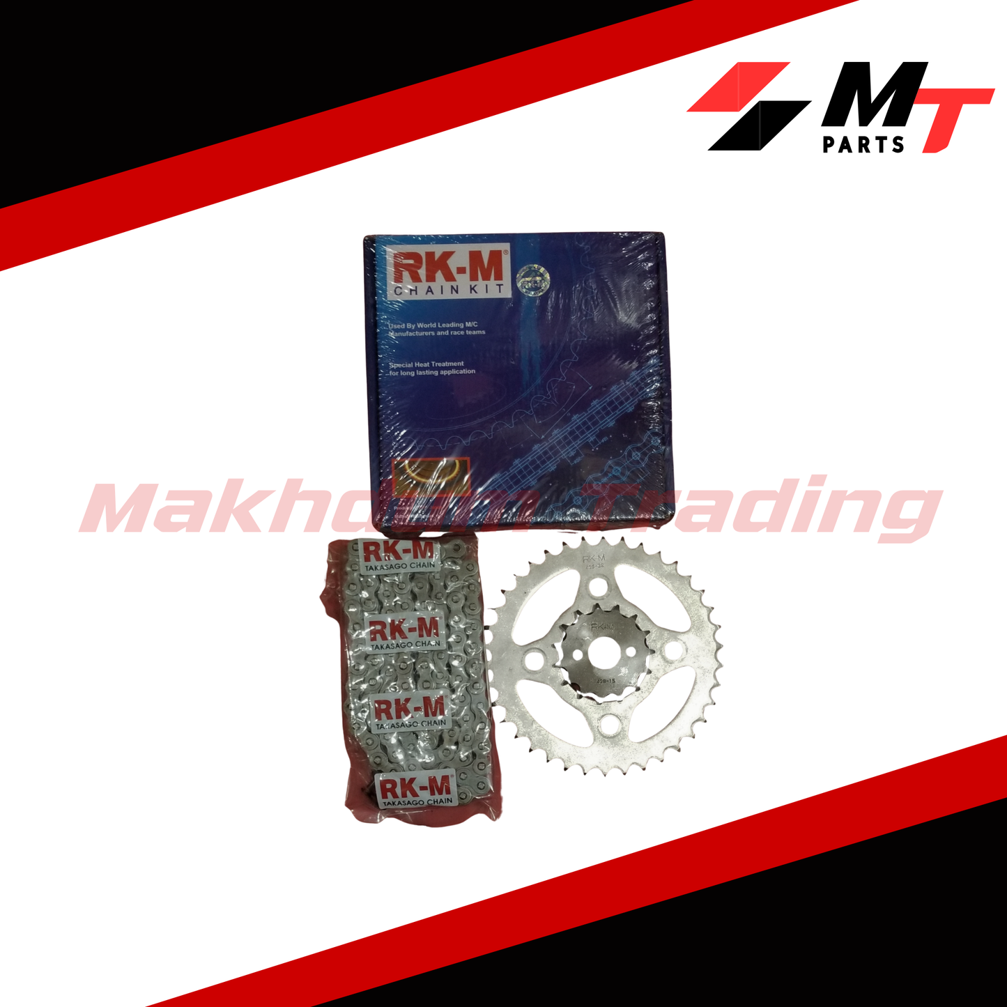 CHAIN SPROCKET SET CG125 RK-M MALAYSIA