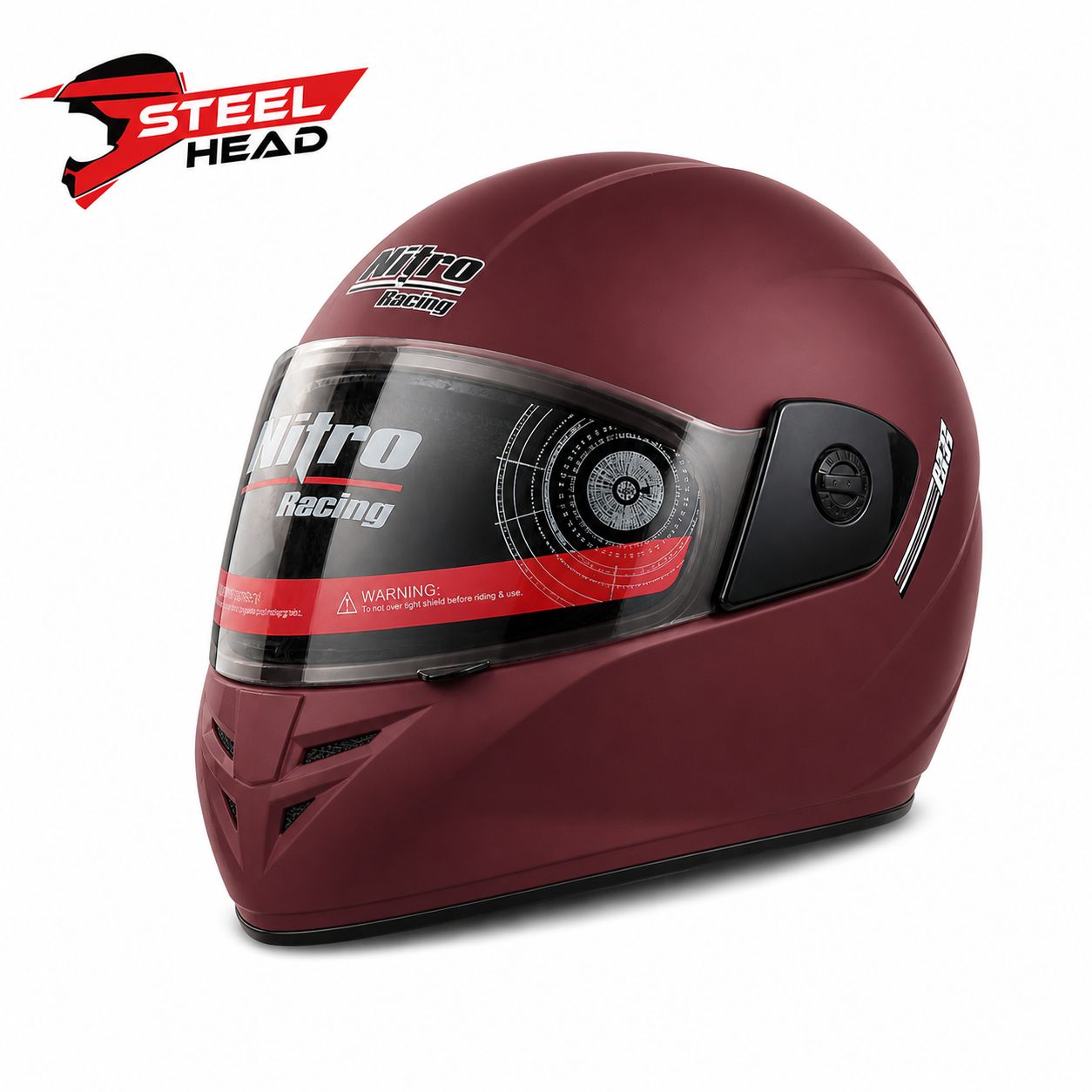 Nitro Racing Helmet - Maroon Matte