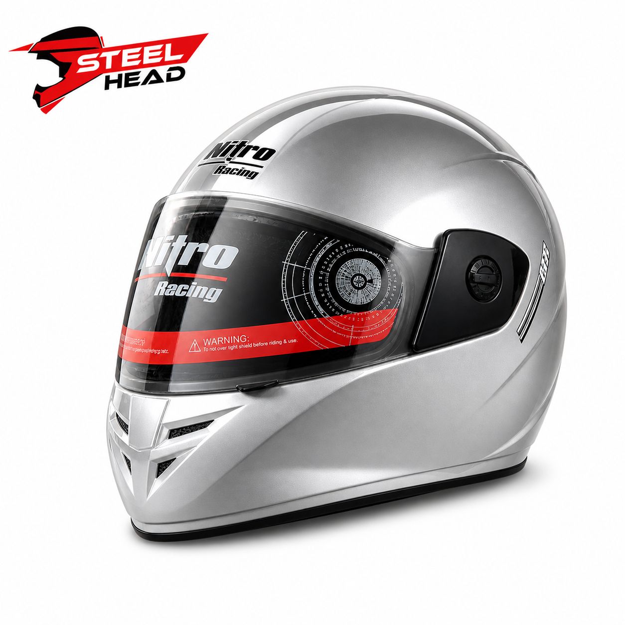 Nitro Racing Helmet - Silver