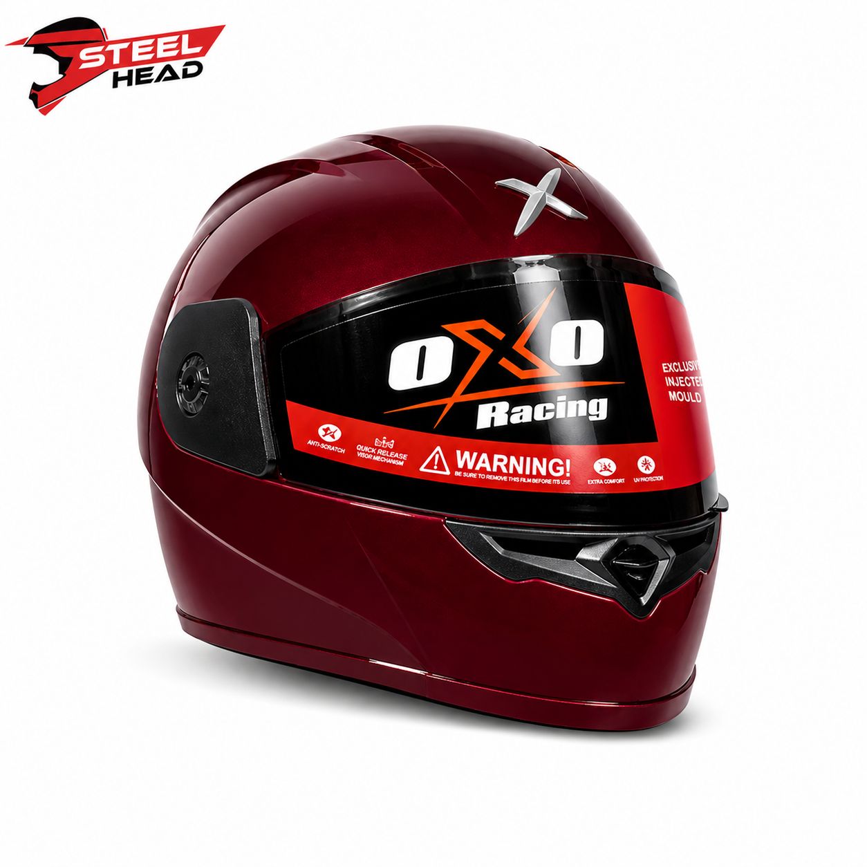 Oxo Racing Helmet - Maroon Shine