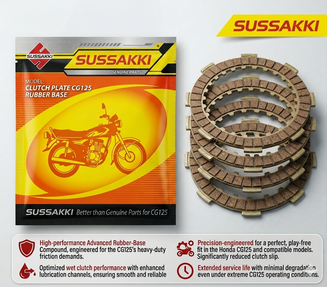 Clutch Plate CG125 Grey 5 Pcs. SUSSAKKI