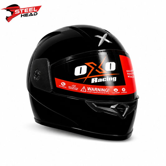 Oxo Racing Helmet - Black Shine