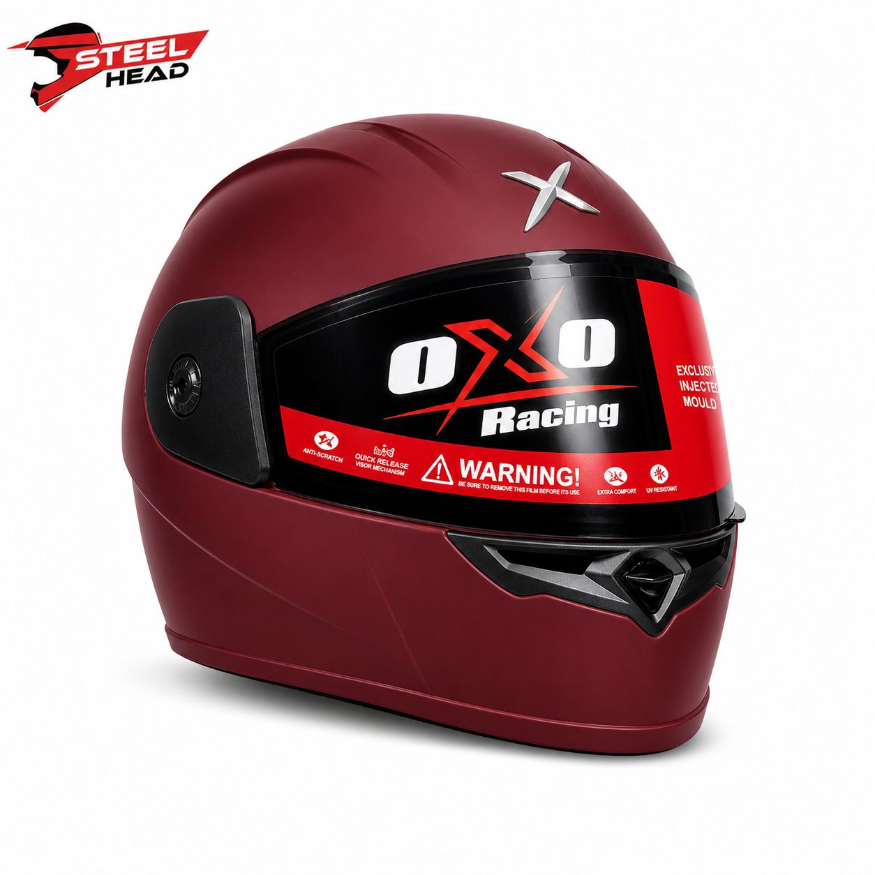 Oxo Racing Helmet - Maroon Matte