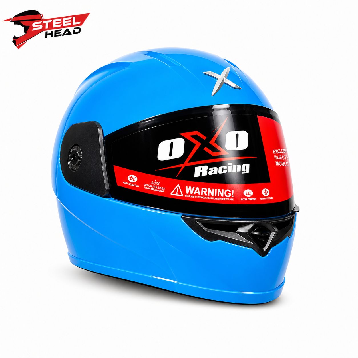 Oxo Racing Helmet - Sky Blue Shine